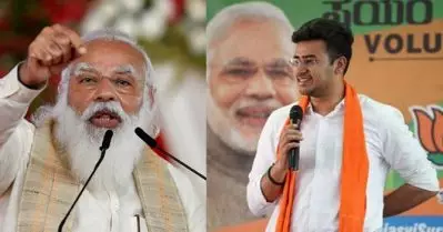 ഇന്ത്യയുടെ ദാരിദ്ര്യത്തിന്റെ കാരണം സോഷ്യലിസവും മതേതരത്വവും; മോദി സര്‍ക്കാര്‍ മാറ്റം കൊണ്ടുവരികയാണെന്ന് ബി.ജെ.പി എം.പി തേജസ്വി സൂര്യ