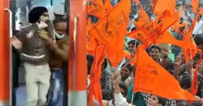 ‘ഹിന്ദു സ്ത്രീയും മുസ്‌ലിം യുവാവും ഒരുമിച്ച് യാത്ര ചെയ്താല്‍ ലൗ ജിഹാദ്’; യുവാവിനെ ട്രെയിനില്‍ നിന്ന് വലിച്ചിറക്കി മര്‍ദ്ദിച്ച് ബജ്‌രംഗ് ദള്‍ പ്രവര്‍ത്തകര്‍
