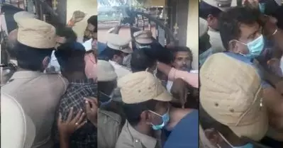 സ്‌കൂളിലെ ആര്‍.എസ്.എസ് പരിശീലനം അന്വേഷിക്കാനെത്തിയ പൊലീസുകാര്‍ക്ക് മര്‍ദ്ദനം