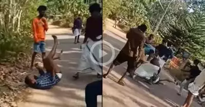 സി.പി.ഐ നേതാക്കളെ ഡി.വൈ.എഫ്.ഐക്കാര്‍ തെരുവിലിട്ട് തല്ലുന്ന ദൃശ്യങ്ങള്‍ പുറത്ത്