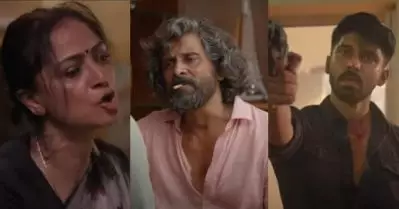 ഓണ്‍ സ്‌ക്രീനിലും മകനായി ധ്രുവ്, ഭാര്യ സിമ്രാന്‍, അധ്യാപകനില്‍ നിന്നും ഗ്യാങ്സ്റ്ററായി വിക്രം; മഹാന്‍ ട്രെയ്‌ലര്‍