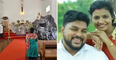 ഈസ്റ്റര്‍ ദിനത്തില്‍ ജോയ്‌സ്‌ന പ്രാര്‍ത്ഥിക്കുന്ന ചിത്രം പങ്കുവെച്ച് ഷെജിന്‍