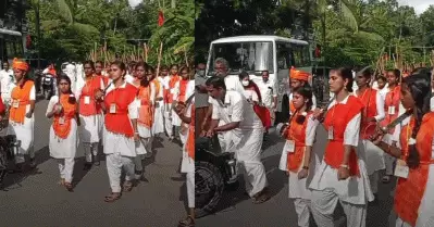 ആയുധമേന്തി കുട്ടികളുടെ പ്രകടനം: ദുര്‍ഗാവാഹിനി ജാഥയുടെ ദൃശ്യങ്ങള്‍ പുറത്ത്