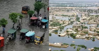 പാകിസ്ഥാനില്‍ വെള്ളപ്പൊക്കത്തില്‍ അമ്പതോളം ഗ്രാമങ്ങള്‍ മുങ്ങിപ്പോയതായി റിപ്പോര്‍ട്ട്