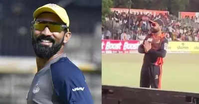 ‘അവന്റെ ഭാര്യയെ തട്ടിയെടുക്കുമല്ലേ’; മുരളി വിജയ്ക്ക് മുമ്പില്‍ ദിനേഷ് കാര്‍ത്തിക്കിന് വേണ്ടി ജയ് വിളിച്ച് ആരാധകര്‍; തുടര്‍ന്ന് നടന്നത് നാടകീയ സംഭവങ്ങള്‍ (വീഡിയോ)