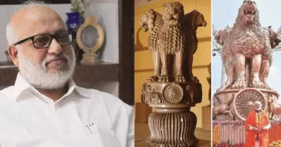 ഇന്ത്യന്‍ പാര്‍ലമെന്റിനുമുകളില്‍ പ്രതിഷ്ഠിച്ച ഈ വികലസൃഷ്ടി മോദിയുടെ ഭരണത്തെ പ്രതിനിധീകരിക്കും: എം.എ. ബേബി