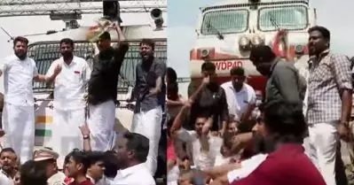 സോണിയ ഗാന്ധിയെ ഇ.ഡി ചോദ്യം ചെയ്യാന്‍ വിളിപ്പിച്ച സംഭവം; ഷാഫി പറമ്പിലിന്റെ നേതൃത്വത്തില്‍ ട്രെയിന്‍ തടഞ്ഞ് പ്രതിഷേധം