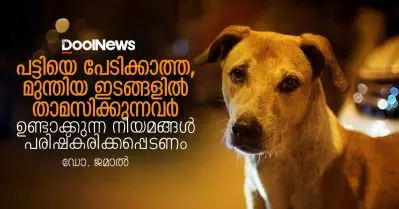 പട്ടിയെ പേടിക്കാത്ത, മുന്തിയ ഇടങ്ങളില്‍ താമസിക്കുന്നവര്‍ ഉണ്ടാക്കുന്ന നിയമങ്ങള്‍ പരിഷ്‌കരിക്കപ്പെടണം