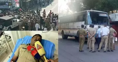 കണ്ണൂരില്‍ ബോംബേറ്, കൊല്ലത്ത് പൊലീസുകാരെ ബൈക്കിടിച്ചു വീഴ്ത്തി; പോപ്പുലര്‍ ഫ്രണ്ട് ഹര്‍ത്താലില്‍ വ്യാപക ആക്രമണം