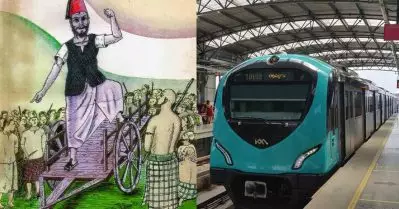 കൊച്ചി മെട്രോ സ്റ്റേഷനില്‍ വാരിയംകുന്നന്റെ ചിത്രത്തിന് മുകളില്‍ പോസ്റ്റര്‍ പതിക്കാന്‍ ശ്രമം; യുവമോര്‍ച്ച പ്രവര്‍ത്തകര്‍ കസ്റ്റഡിയില്‍