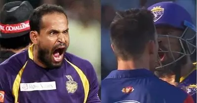 പുലഭ്യം, കയ്യാങ്കളി; ക്രിക്കറ്റിന് തന്നെ നാണക്കേടായി യൂസുഫ് പത്താനും മിച്ചൽ ജോൺസണും