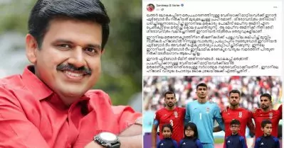 ‘ഇഷ്ടമുള്ള ഭക്ഷണം കഴിച്ചതിന് തല്ലിക്കൊല്ലുന്നവരുടെ നീതി ബോധം’; സന്ദീപ് വാര്യറുടെ ‘ഇറാന്‍ പോസ്റ്റി’ന് വിമര്‍ശനം