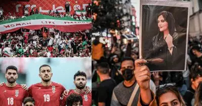 ‘ഹിജാബ് വിരുദ്ധ പ്രതിഷേധത്തിനൊപ്പം’; ദേശീയ ഗാനം ആലപിക്കുന്നതില്‍ നിന്ന് വിട്ടുനിന്ന് ഇറാന്‍ ടീം
