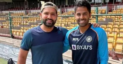 ‘അദ്ദേഹം ബാഗേജ് കൊണ്ടുനടക്കാറില്ല, സ്യൂട്ട്‌കെയ്‌സുകള്‍ മാത്രമേ ഉള്ളൂ’; സൂര്യകുമാറിനെ ട്രോളി രോഹിത് ശര്‍മ