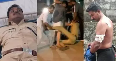 കൊച്ചിയില്‍ പൊലീസുകാരനെ റോഡിലൂടെ വലിച്ചിഴച്ചു; കണ്ണൂരില്‍ മൂന്ന് പേര്‍ക്ക് വെട്ടേറ്റു; ലോകകപ്പ് വിജയാഘോഷത്തിനിടെ ആക്രമണം