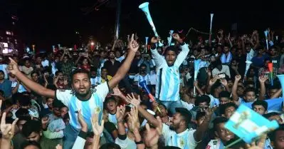 ഇന്ത്യക്കെതിരായ ബംഗ്ലാദേശ് വിജയം ആഘോഷിച്ച് അർജന്റീനയിലെ ഫുട്ബോൾ ആരാധകർ