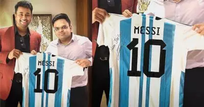 ജയ് ഷായ്ക്ക് സ്വന്തം ഒപ്പിട്ട മാച്ച് ജേഴ്‌സി അയച്ച് മെസി; എനിക്കുമൊരെണ്ണം വേണമെന്ന് മുന്‍ ഇന്ത്യന്‍ താരം