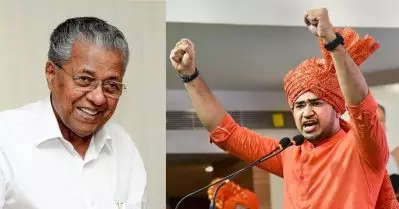 ‘കേരളത്തിലെ കമ്മ്യൂണിസത്തിന്റെ അന്ത്യം ആസന്നമായി’; പിണറായി വിജയനെ വെല്ലുവിളിക്കുന്നുവെന്ന് തേജസ്വി സൂര്യ