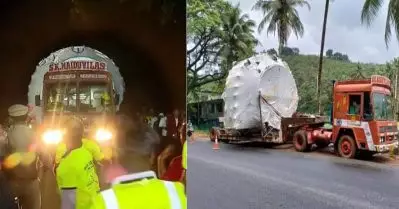 മൂന്നര മണിക്കൂറിലെ ചുരം ദൗത്യം വിജയകരം; കൂറ്റന്‍ ട്രെയ്‌ലറുകള്‍ താമരശ്ശേരി ചുരം കയറി