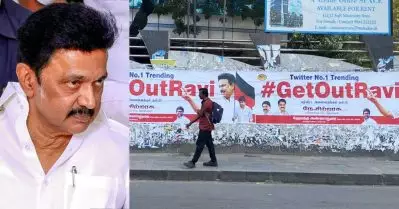 എം.കെ. സ്റ്റാലിന്‍- ഗവര്‍ണര്‍ തര്‍ക്കം; തമിഴ്‌നാട്ടിലെ നിരത്തുകളില്‍ #ഗെറ്റൗട്ട്‌രവി പോസ്റ്ററുകള്‍