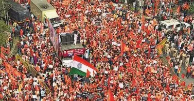 ലവ് ജിഹാദിനും നിർബന്ധിത മതപരിവർത്തനത്തിനുമെതിരെ തീവ്ര ഹിന്ദുത്വ സംഘടനകളുടെ നേതൃത്വത്തില്‍ മുംബൈയില്‍ വമ്പന്‍ റാലി