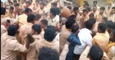 പൊലീസ് നോക്കിനിൽക്കെ ദളിത് യുവാവിന് മർദനം; ഒമ്പത് ശിവഭക്തർക്കെതിരെ കേസ്
