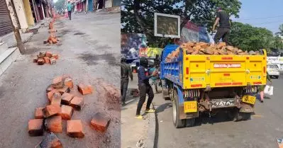 സംഘി ആഹ്വാനം? ലൈഫ് മിഷന് ഉപയോഗിക്കാതിരിക്കാന്‍ പൊങ്കാല ഇഷ്ടികകള്‍ പൊട്ടിച്ച നിലയില്‍; വിവാദം