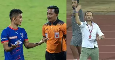 എനിക്ക് വിസില്‍ ആവശ്യമില്ലെന്ന് റഫറി പറഞ്ഞു, അത് ലൂണക്കും അറിയാമായിരുന്നു; വിവാദത്തില്‍ ഛേത്രി