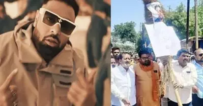 പാട്ടിലൂടെ ‘ഭഗവാന്‍ ശിവനെ’ അപമാനിച്ചു; റാപ്പര്‍ ബാദ്ഷയുടെ കോലം കത്തിച്ച് പരശുറാം സേന