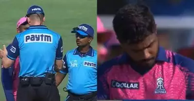 നിയമം അറിയില്ലേ സഞ്ജൂ, പിന്നെ പണി ഇരന്ന് വാങ്ങണോ? ഒരു കാര്യവുമില്ലാതെ അമ്പയറോട് കലിപ്പായി സാംസണ്‍, നടപടി കടുത്തേക്കും