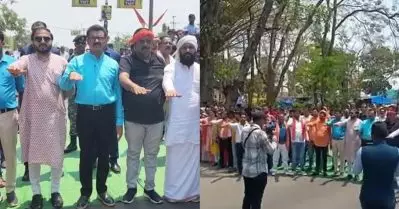 മുസ്‌ലിങ്ങളുടെയും ക്രിസ്ത്യാനികളുടെയും കയ്യില്‍ നിന്ന് സാധനം വാങ്ങില്ല; അവരെ ഗ്രാമങ്ങളില്‍ പ്രവേശിപ്പിക്കില്ല; വിവാദ പ്രതിജ്ഞയുമായി ബി.ജെ.പി- വി.എച്ച്.പി