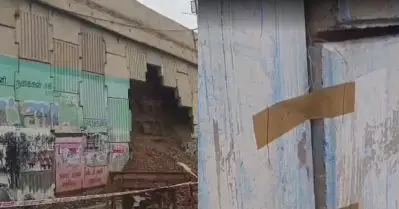 തമിഴ്‌നാട്ടില്‍ പാലത്തിന്റെ പൊളിഞ്ഞ സിമന്റ് ബ്ലോക്കുകള്‍ പ്ലാസ്റ്റിക് ടേപ്പുകളുപയോഗിച്ച് ഒട്ടിച്ച് ദേശീയപാത അതോറിറ്റി