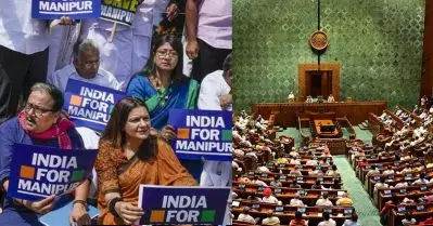 മണിപ്പൂര്‍ ചര്‍ച്ചയാക്കിയാല്‍ രാജസ്ഥാനും ബംഗാളും ചര്‍ച്ചയാക്കണം; പാര്‍ലമെന്റില്‍ ബി.ജെ.പി; ബഹളം