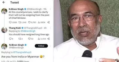 ‘നിങ്ങള്‍ ഇന്ത്യയില്‍ നിന്നാണോ മ്യാന്‍മറില്‍ നിന്നാണോ’യെന്ന് ബിരേന്‍ സിങ്; വിവാദമായതോടെ ട്വീറ്റ് നീക്കി