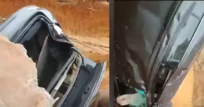 ആറ്റിങ്ങലില്‍ റോഡ് നിര്‍മാണത്തിനെടുത്ത കുഴിയിലേക്ക് കാര്‍ മറിഞ്ഞ് ഒരാള്‍ മരിച്ചു; 5 പേര്‍ക്ക് പരിക്ക്