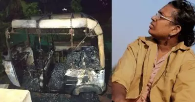ദളിത് ആക്ടിവിസ്റ്റ് ചിത്രലേഖയുടെ ഓട്ടോക്ക് തീവെച്ചു
