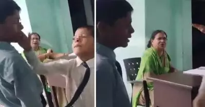 യു.പിയില്‍ മുസ്‌ലിം ബാലനോട് അധ്യാപകയുടെ വിദ്വേഷം; എണീറ്റ് നിര്‍ത്തിച്ച് സഹപാഠികളെക്കൊണ്ട് മുഖത്ത് അടിപ്പിക്കുന്നു; വീഡിയോ