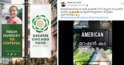 അമേരിക്കയിലെ ചാരിറ്റി ഭക്ഷ്യ കേന്ദ്രം സർക്കാർ റേഷൻ കടയെന്ന് മലയാളി വ്ലോഗർ; വിമർശനം