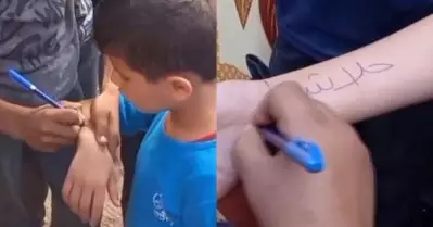 ഏത് നിമിഷവും കൊല്ലപ്പെട്ടേക്കാം; തിരിച്ചറിയാനായി കുഞ്ഞുങ്ങളുടെ ദേഹത്ത് പേരെഴുതി ഗസയിലെ രക്ഷിതാക്കള്‍