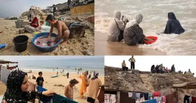 ശുദ്ധ ജലമില്ല; പ്രാഥമിക ആവശ്യങ്ങൾക്ക് കടൽവെള്ളം ആശ്രയിച്ച് ഗസ നിവാസികൾ
