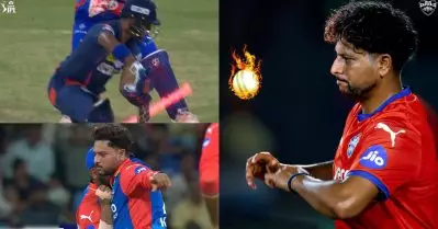 ‘ബുംറക്ക് മാത്രമല്ല, എനിക്കും പറ്റും’ സ്റ്റംപ് എറിഞ്ഞൊടിച്ച് കുല്‍ദീപിന്റെ തീയുണ്ട; 178 ആവറേജുള്ളവന്‍ വെറും ചാരം