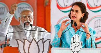 മോദി ഒരു കൊച്ചു കുട്ടിയെപ്പോലെ സ്റ്റേജില്‍ കരയാന്‍ തുടങ്ങി; ഇന്ദിരയുടെ ധൈര്യമെങ്കിലും പഠിക്കണം: പ്രിയങ്ക ഗാന്ധി