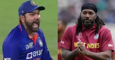 കണ്ടോടാ ഹിറ്റ്മാന്റെ പവര്‍, ഗെയ്ല്‍ അടിച്ചതിന്റെ ഇരട്ടിയാണ് ഇവന്‍ തൂക്കിയത്; ചരിത്ര നോട്ടത്തില്‍ ഇന്ത്യന്‍ കിങ്!