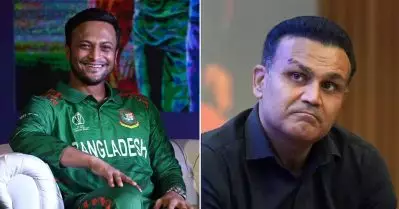 വിരേന്ദര്‍ സേവാഗോ ആരാണയാള്‍? മാധ്യമപ്രവര്‍ത്തകനോട് ഷാകിബ്; സേവാഗ് ഇത് ചോദിച്ചു വാങ്ങിച്ചതെന്ന് ആരാധകര്‍