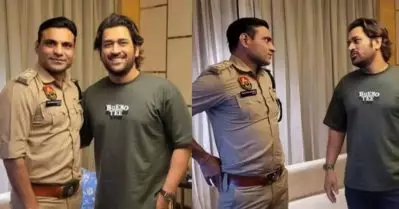 ധോണിക്കൊപ്പമുള്ള ഈ പൊലീസുകാരന്‍ ആര്? ഇന്ത്യയുടെ ലോകകപ്പ് വിജയശില്‍പി, വര്‍ഷങ്ങള്‍ക്ക് ശേഷമുള്ള റീ യൂണിയന്‍