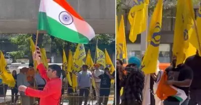 കാനഡയിലെ സ്വാതന്ത്ര്യദിന പരേഡിനിടെ ഇന്ത്യന്‍ പതാക കീറി ഖലിസ്ഥാന്‍ അനുകൂലികള്‍