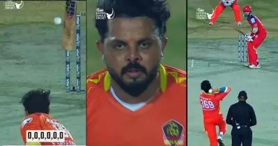 ലെജന്‍ഡ്‌സ് ക്രിക്കറ്റില്‍ തീപ്പൊരി മെയ്ഡനുമായി ശ്രീശാന്ത്; ഇങ്ങേര് ഇപ്പോഴും ആ അഗ്രഷന്‍ വിട്ടിട്ടില്ല, വീഡിയോ വൈറല്‍