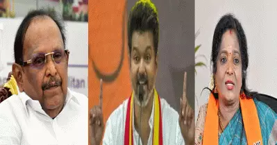 വിജയ് ബി.ജെ.പിയുടെ സി ടീമെന്ന് ഡി.എം.കെ; കരുത്തുറ്റ പാര്‍ട്ടിയുമായി വന്നതിന് അഭിനന്ദിച്ച് ബി.ജെ.പി