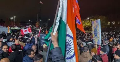 കാനഡയിലെ ഹിന്ദു ക്ഷേത്രത്തിനെതിരായ ആക്രമണം; തെരുവിലിറങ്ങി ഇന്ത്യന്‍ വംശജര്‍