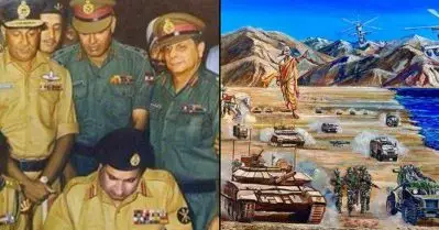 ബംഗ്ലാദേശ് യുദ്ധവിജയത്തിന്റെ ചിത്രം നീക്കി;പകരം കരസേന മേധാവിയുടെ ഓഫീസില്‍ ‘കാവി’ ബാക്ക്ഗ്രൗണ്ടില്‍ സൈനിക ചിത്രം